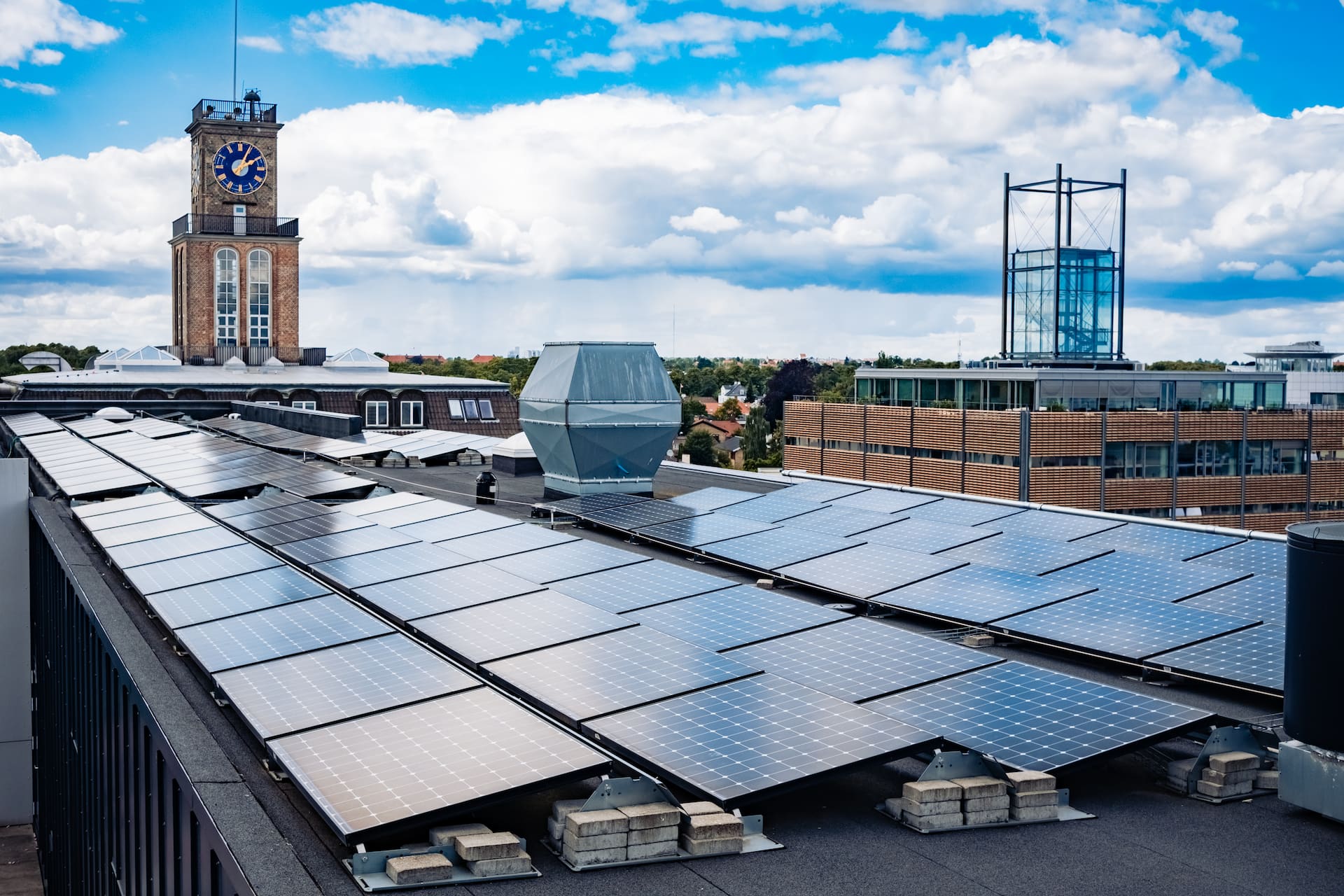 Commercial solar panel system installed in San Diego County